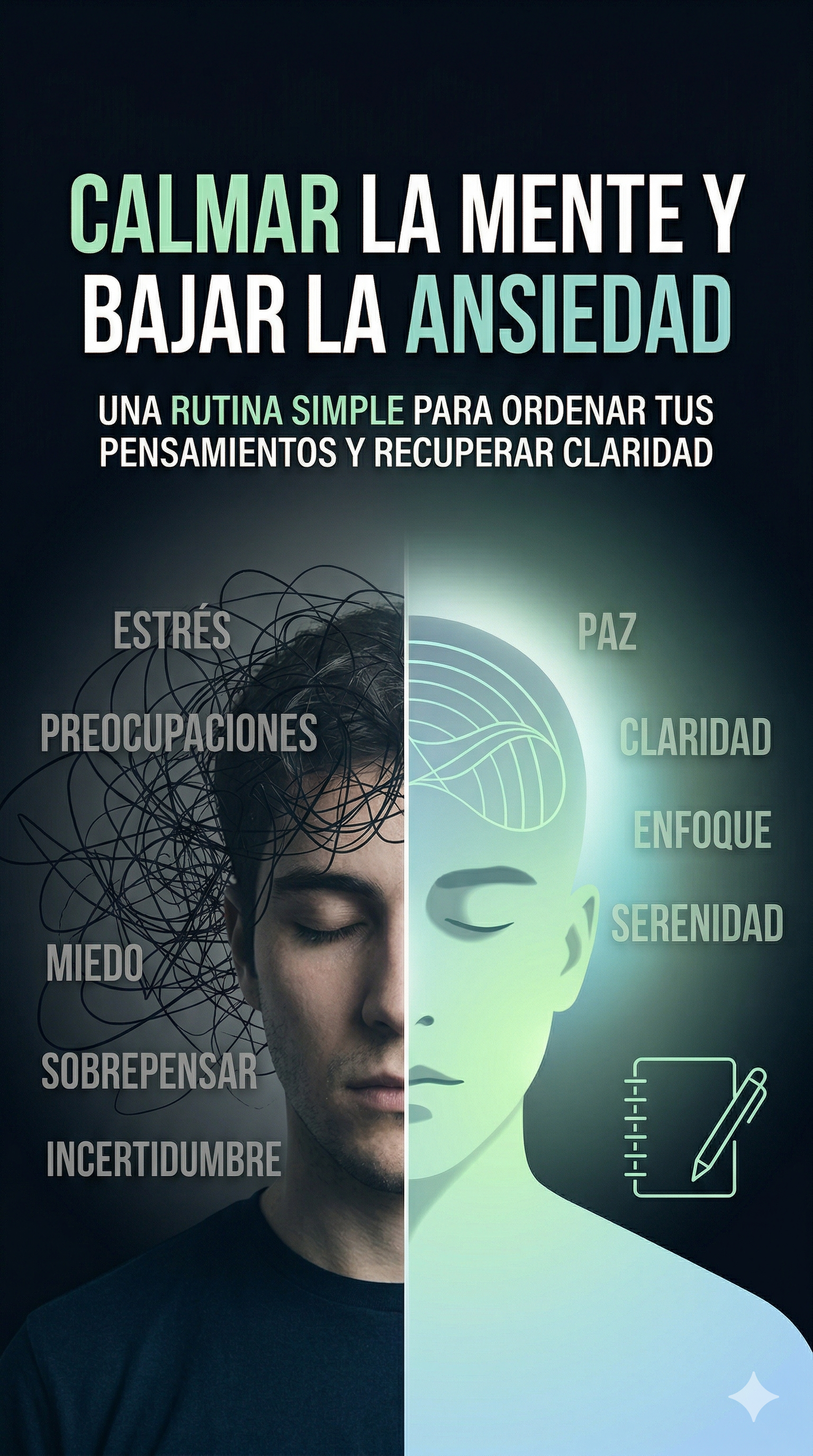 Sistema para calmar la mente y bajar la ansiedad + 4 bonus